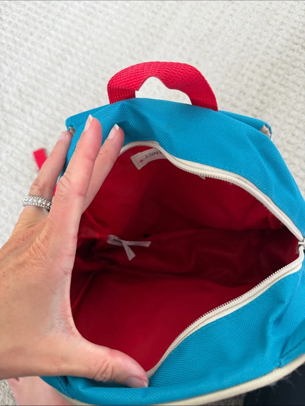 Skip Hop Teal and Red Owl Kids Backpack
